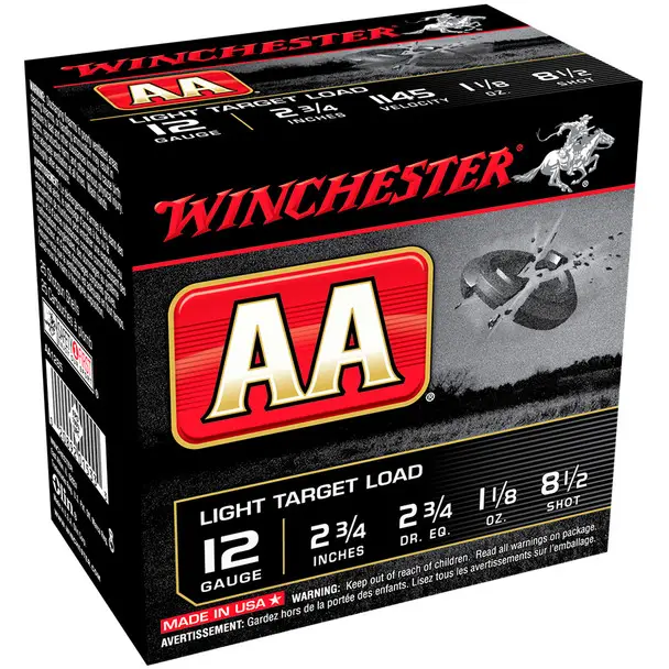 High Quality WINCHESTER AA 12Ga 2.75in #8.5 25rd Box Shotshell (AA1285)