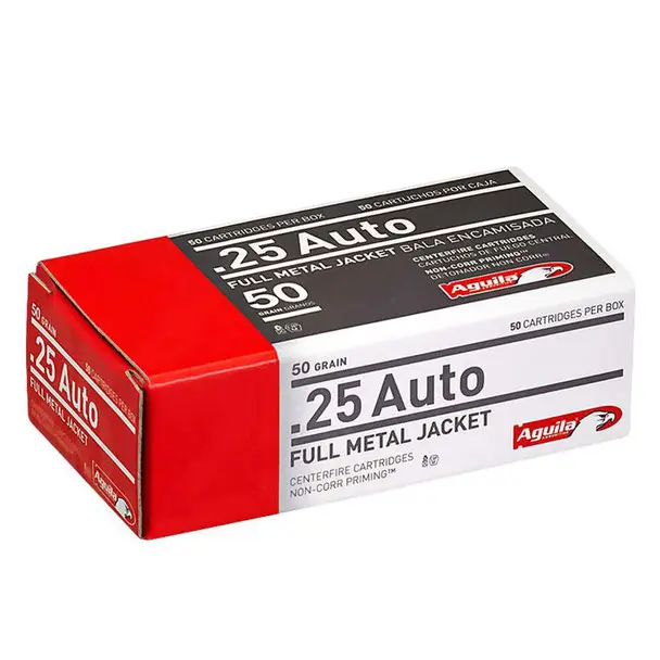 AGUILA .25 ACP 50Gr FMJ 50rd Box Ammo (1E252110) Sale