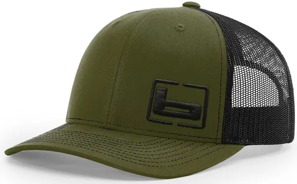 While Supplies Last BANDED Side Logo Loden/Black Trucker Cap (B03584)