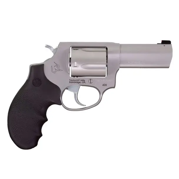 TAURUS Defender 605 357 Mag/38 Spl +P 3in 5rd Matte SS Revolver with Hogue Rubber Grip (2-60539NS) Buy Today