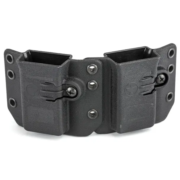 Top Pick Raven Concealment Systems Copia Double Magazine Carrier, Short Profile, Ambidextrous, Black Finish, Fits Double Stack 9/40 Magazines DS94UDMCBKMD-150