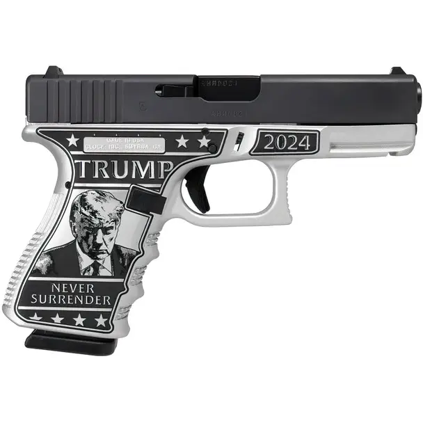 Crafted GLOCK 19 Gen 3 Custom 9mm Luger 2x15rd 4.02in Trump 2024 Mug Shot Semi-Auto Pistol (UI1950203 MODMS)