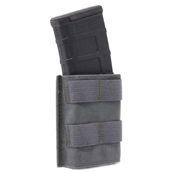 Reduced Price ESSTAC Single 5.56 Wolf Grey Midlength KYWI Pouch with Webbing (556.S.M-WG)