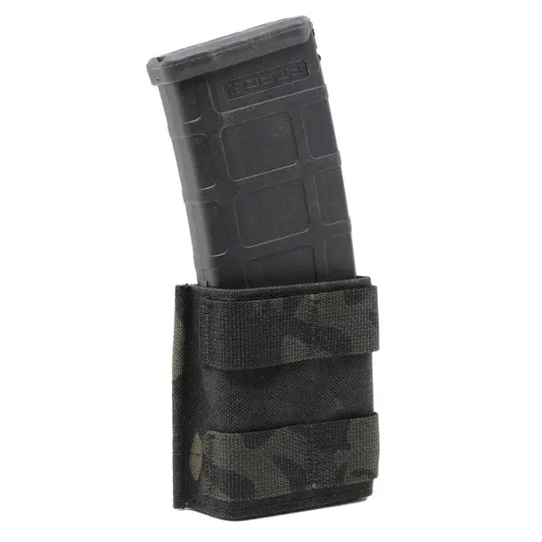 Hassle-Free Returns ESSTAC Single 5.56 Multicam Black Shorty KYWI Pouch with Webbing (556.S.S-MLBLK)