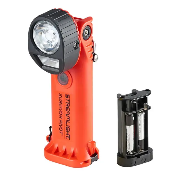 STREAMLIGHT Survivor Pivot Alkaline Orange Dual Beam Flashlight (91800) Direct From Factory