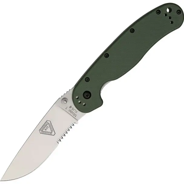 ONTARIO KNIFE COMPANY RAT I Linerlock OD Green Folding Knife (ON8849OD) Seasonal Sale