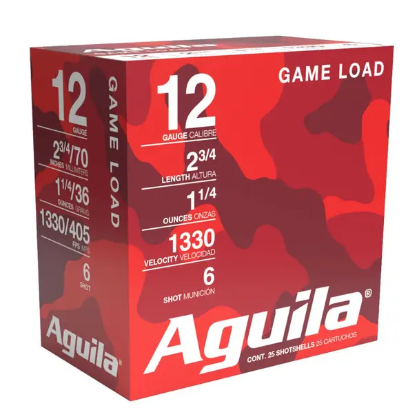 Save Now AGUILA Game Load 12Ga 2.75in 1 1/4oz #6 25rd Box Shotgun Shells (1CHB1206)