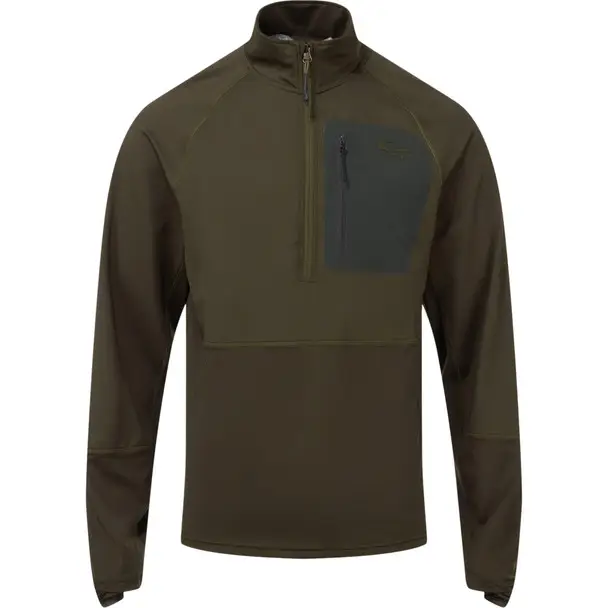 Sale DRAKE EST Offset 1.0 Half Zip Green Timber Pullover (DW0027-GTB)