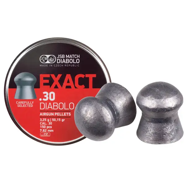 Hassle-Free Returns PREDATOR INTERNATIONAL JSB Diablo Exact .30 Cal Airgun Pellets (546031-150)