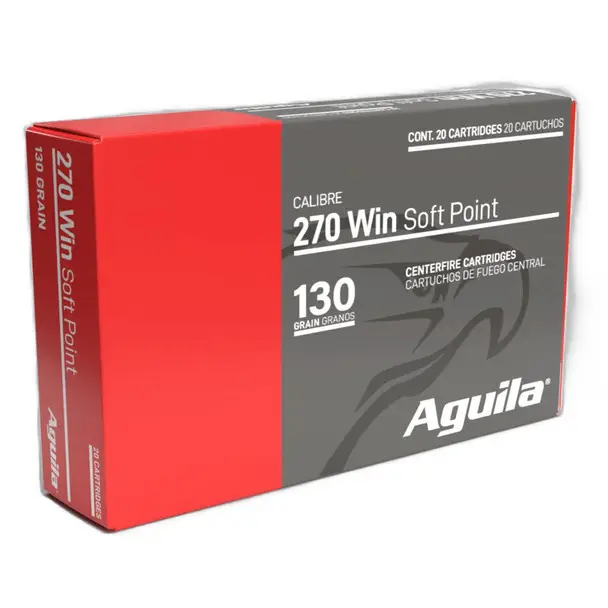 AGUILA .270 Win 130Gr SP 20rd Box Rifle Ammo (8053AG) Order Now