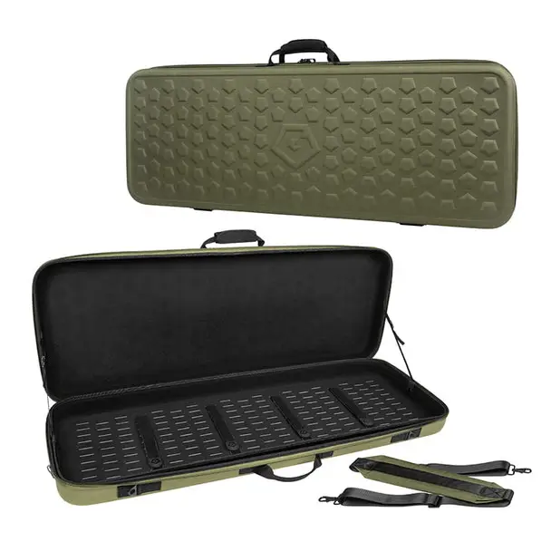 Next Day Delivery GRITR 42" Tactical Padded Double Rifle EVA Case, Green