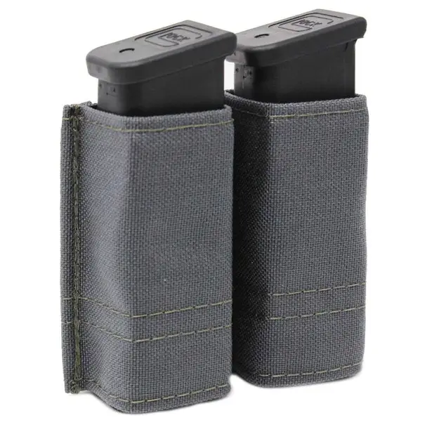 Same Day Shipping ESSTAC Double Pistol GAP Wolf Grey KYWI Pouch (DP-GAP-KYWI-WG)