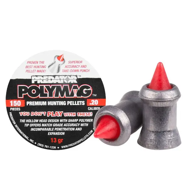 Holiday Sale PREDATOR INTERNATIONAL Predator Polymag 20Cal 150Ct Airgun Pellets (1003-01-150)