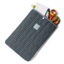*BLUE LUG* padding pc sleeve (blue check) Budget
