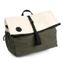*FAIRWEATHER* brompton bag (waxed canvas/natural/olive) Big Sale