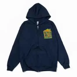 *BLUE LUG* doodle logo zip hoodie (navy) Certified