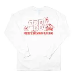 *PASSIFIC BREWING×BLUE LUG* long sleeve t-shirt (white) Reduced Price