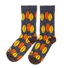 *SOCKGUY* wool crew socks (leaves) Trending