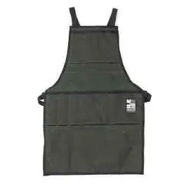 Certified *ILE* x-back work apron (waxed dark green)