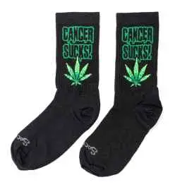 *SOCKGUY* long socks (cancer sucks leaf) Order Now