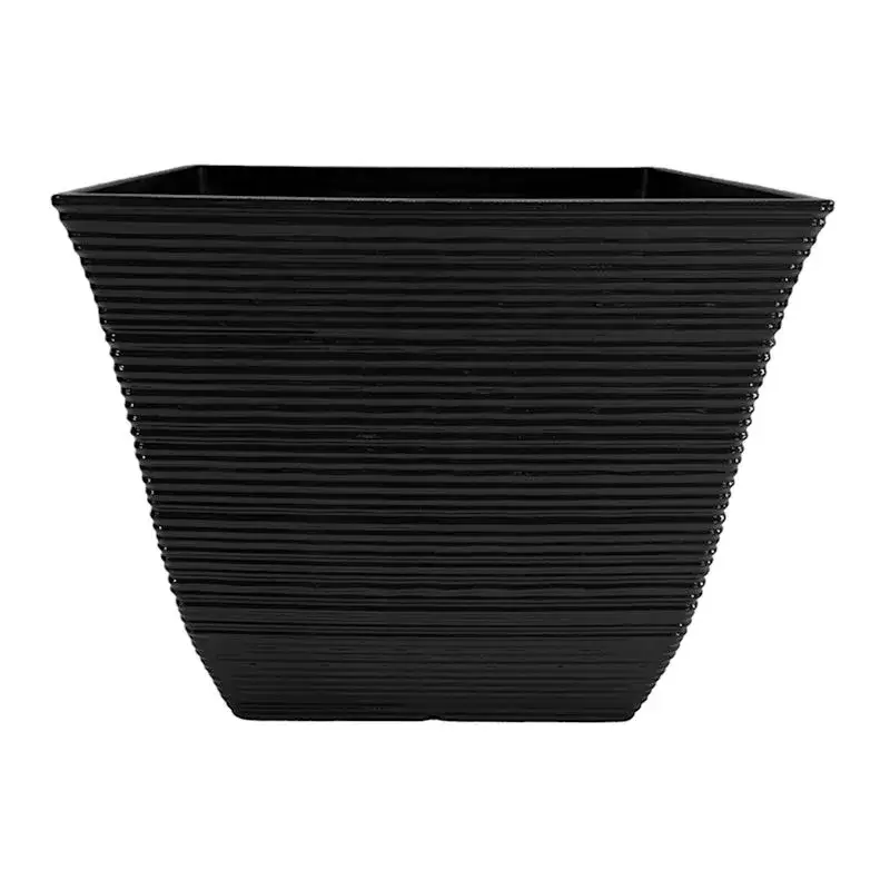 Affordable Millie Black Square Outdoor Planter, Medium