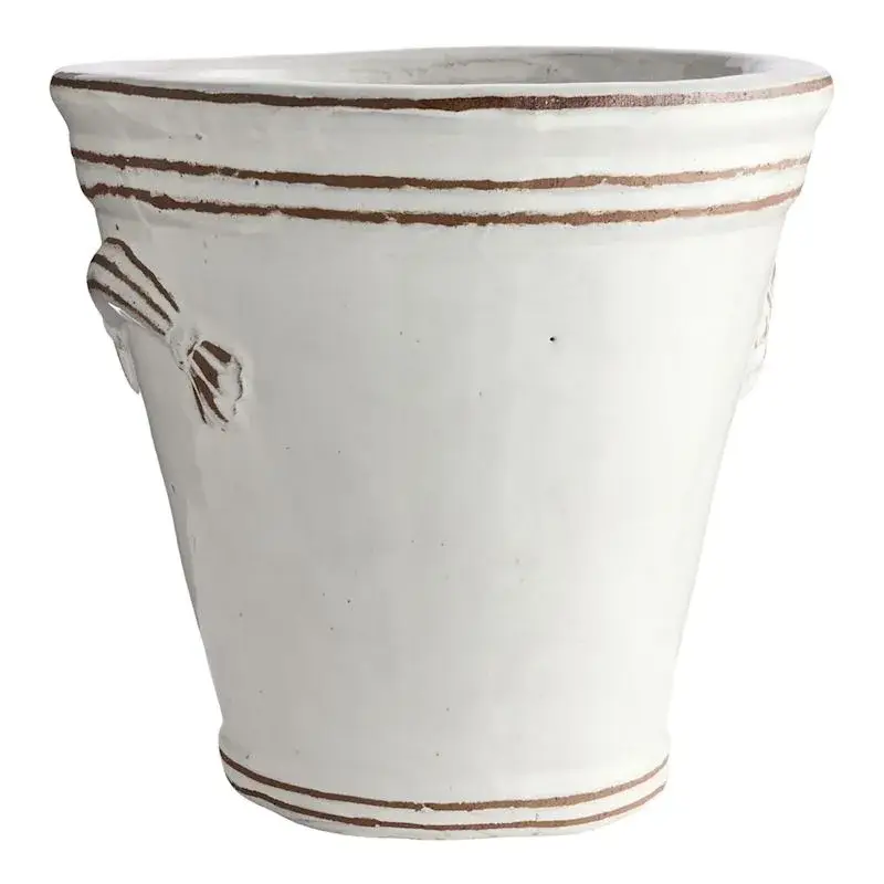 Don't Miss Out Alexa White Ceramic Outdoor Planter, Medium