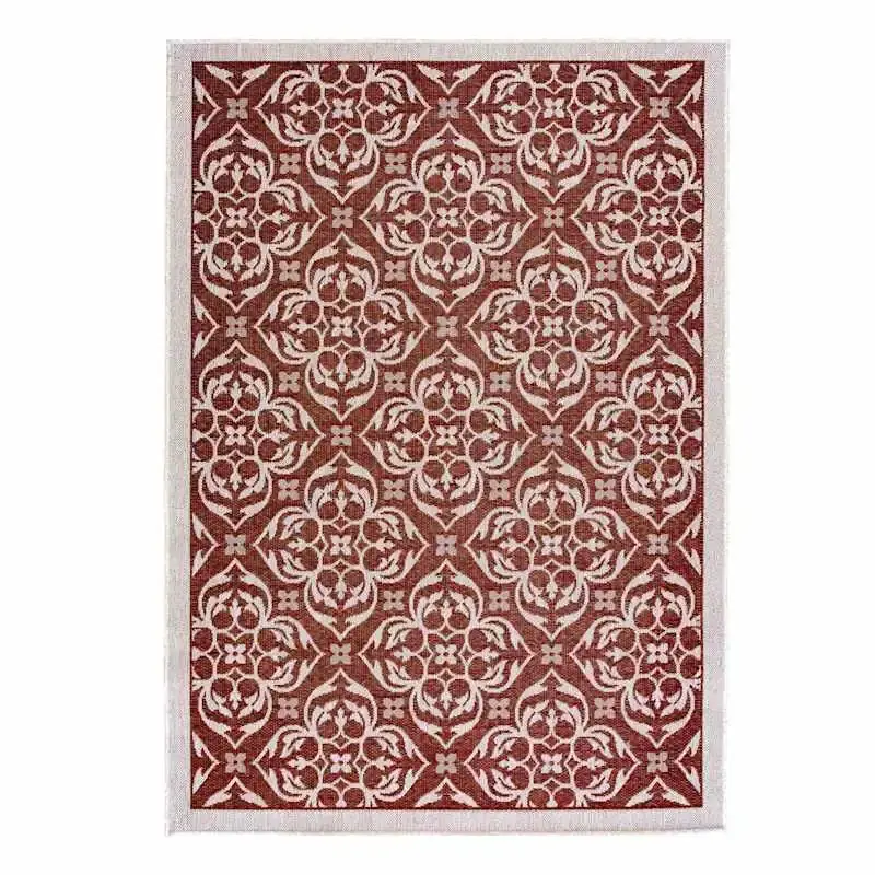 (E567) Red New Zealand Outdoor Area Rug, 8x10 Popular