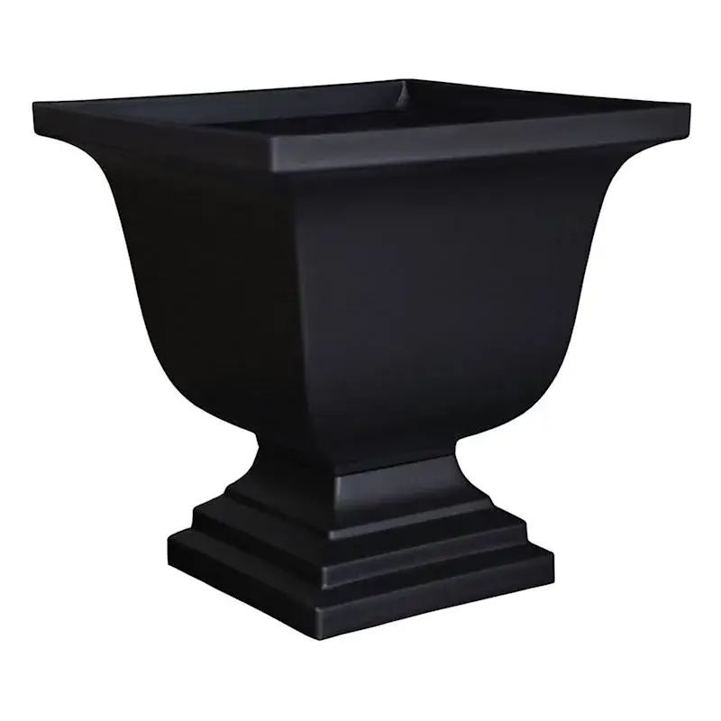 Free Returns Ellen Black Urn Outdoor Planter, Medium