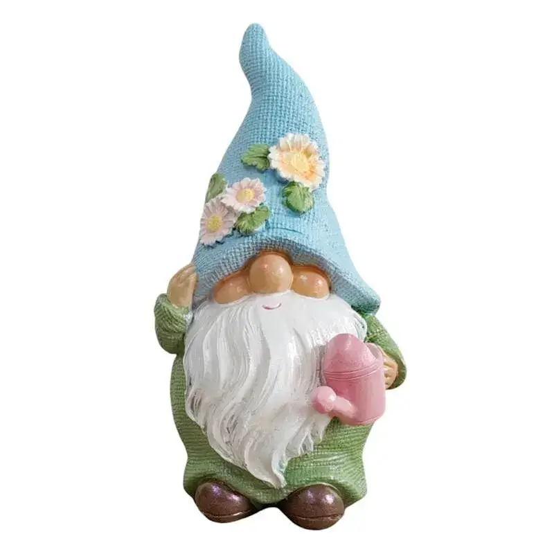 Gnome with Blue Hat Outdoor Garden Figurine, 7" Weekend Sale